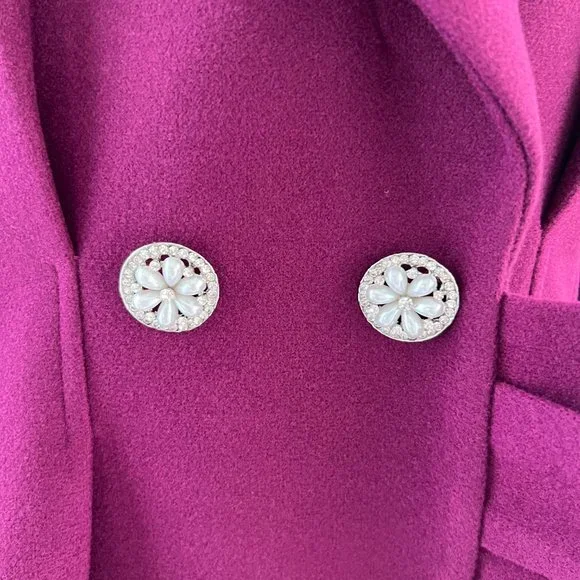 Dabuwawa Female Vintage 60/50 Era Exquisites Double Diamond Button Wool … - Picture 6 of 16